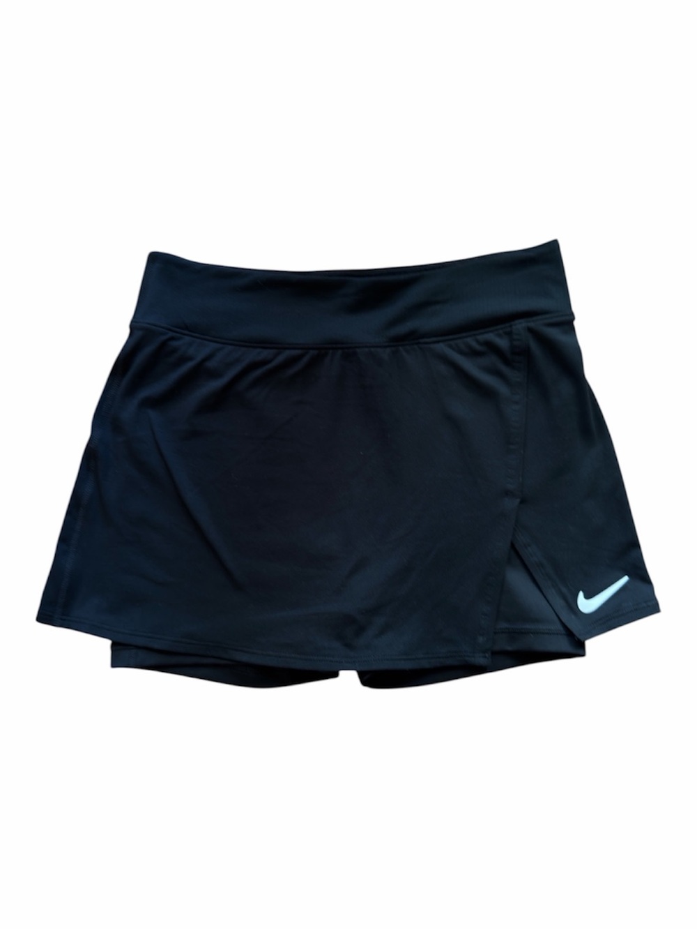 Nike Black Athletic Tennis Skirt with Built-In Bike Shorts and Signature Swoosh